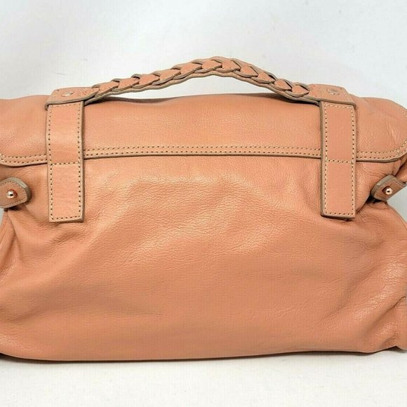 Mulberry Alexa Peach Soft Buffalo Leather Medium Satchel Shoulder Hand Bag Auth - Picture 8 of 12